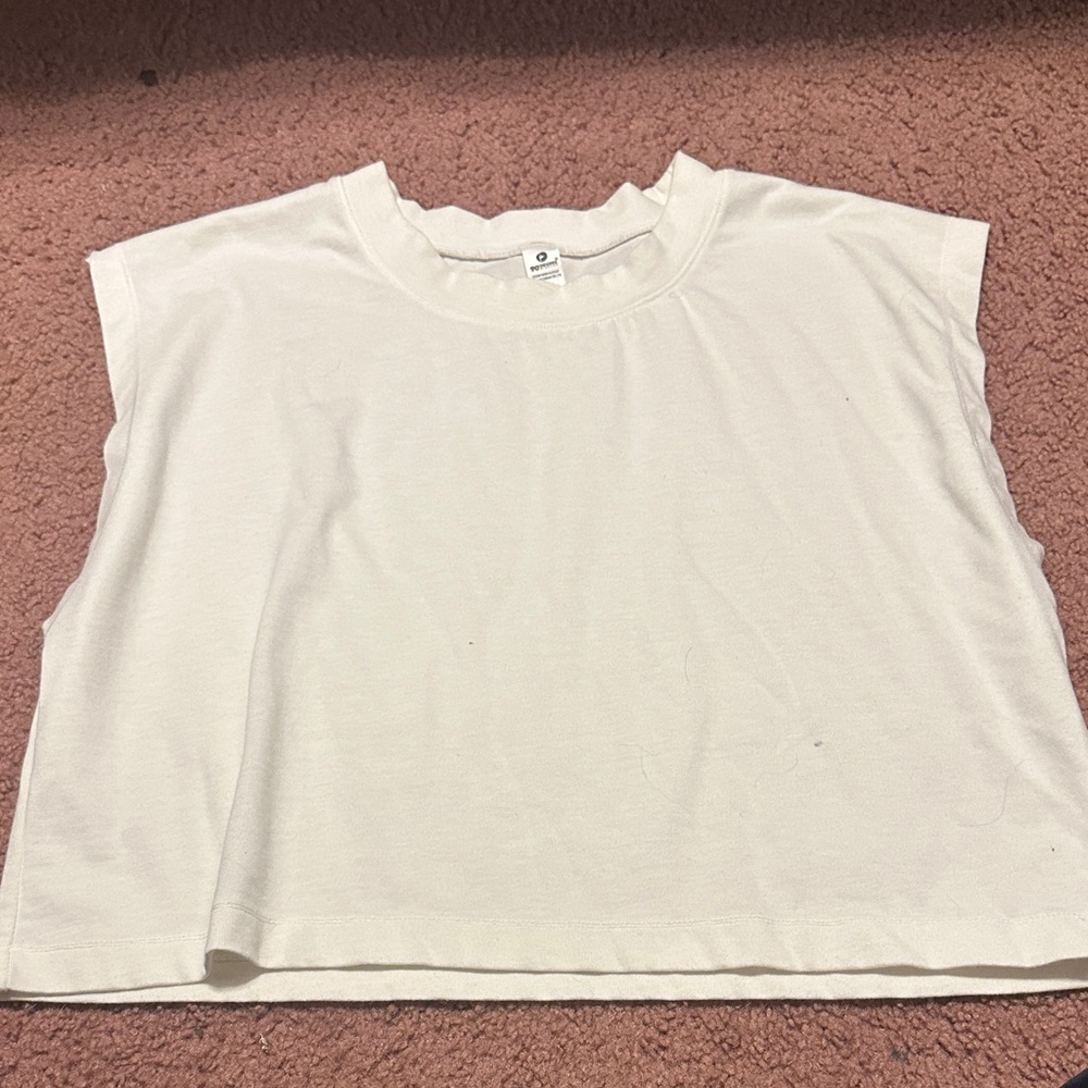 90 Degree By Reflex Cream Muscle Tee